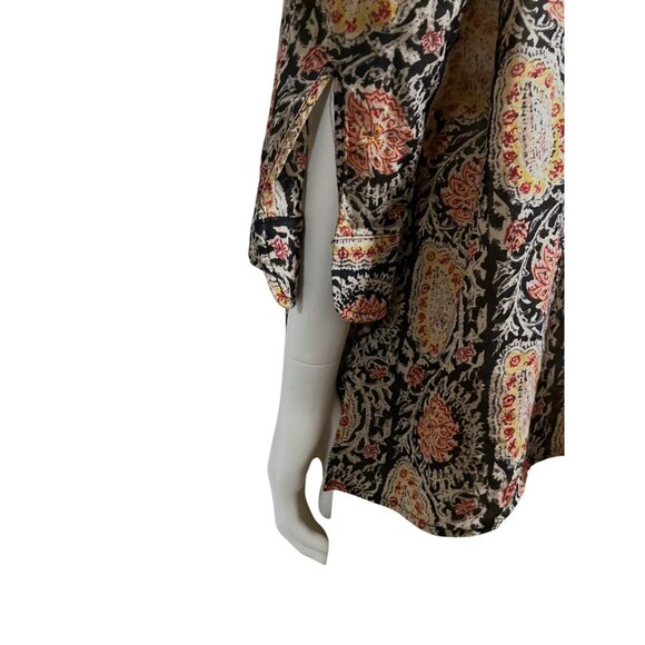 Lauren Ralph Lauren Ruffled Paisley Shirt 2X Oversized Flowy Romantic Preppy - Picture 4 of 10